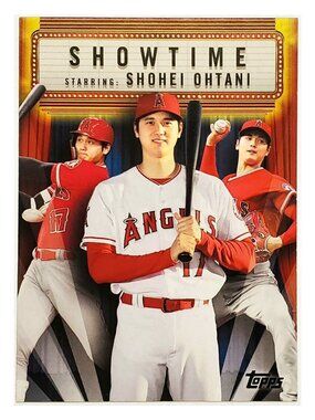SHOHEI OHTANI "SHOWTIME" NICKNAME POSTER CARD 2020 TOPPS ARCHIVES #306, ANGELS